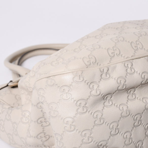 GUCCI Gucci Handbag 296835 002123 GG Pattern Leather Ivory Gold Hardware Good Condition Used 4a000221