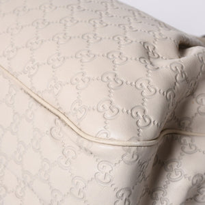 GUCCI Gucci Handbag 296835 002123 GG Pattern Leather Ivory Gold Hardware Good Condition Used 4a000221