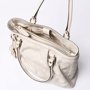 GUCCI Gucci Handbag 296835 002123 GG Pattern Leather Ivory Gold Hardware Good Condition Used 4a000221