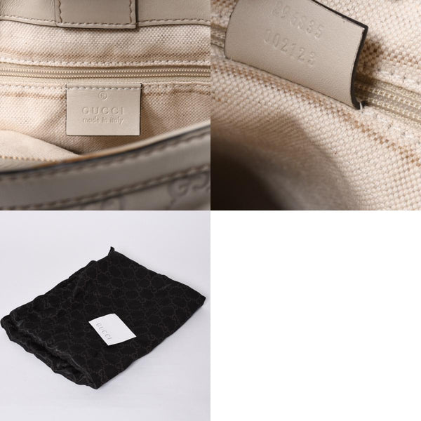 GUCCI Gucci Handbag 296835 002123 GG Pattern Leather Ivory Gold Hardware Good Condition Used 4a000221