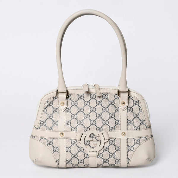 Very Good Condition GUCCI Gucci One Shoulder Handbag 257293 001013 GG Supreme Leather Beige Used 4a000211