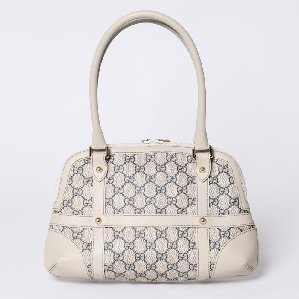 極美品 GUCCI グッチ ワンショルダー ハンドバッグ 257293 001013 GGスプリーム レザー ベージュ 中古 4a000211