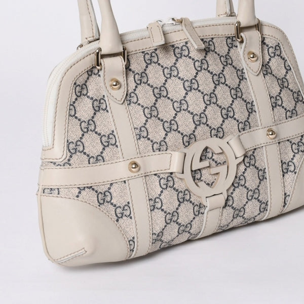 Very Good Condition GUCCI Gucci One Shoulder Handbag 257293 001013 GG Supreme Leather Beige Used 4a000211