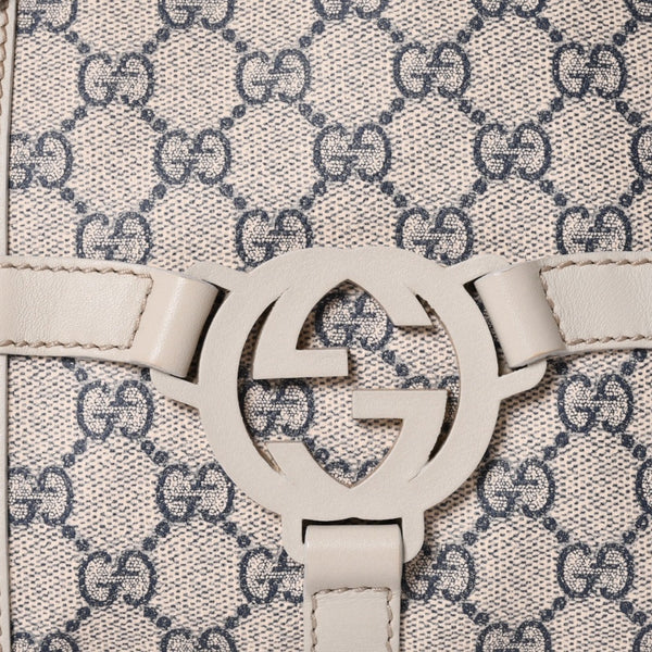 Very Good Condition GUCCI Gucci One Shoulder Handbag 257293 001013 GG Supreme Leather Beige Used 4a000211