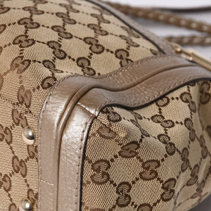 Very good condition GUCCI 2WAY shoulder handbag 232300 306631 GG canvas leather beige used 4a000206