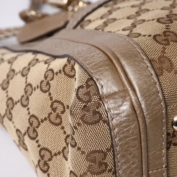 Very good condition GUCCI 2WAY shoulder handbag 232300 306631 GG canvas leather beige used 4a000206