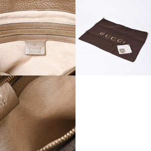 Very good condition GUCCI 2WAY shoulder handbag 232300 306631 GG canvas leather beige used 4a000206
