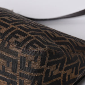 FENDI フェンディ マンマバケット ワンショルダーバッグ 26325 ズッカ柄 ブラウン シルバー金具 美品 中古 4a000403