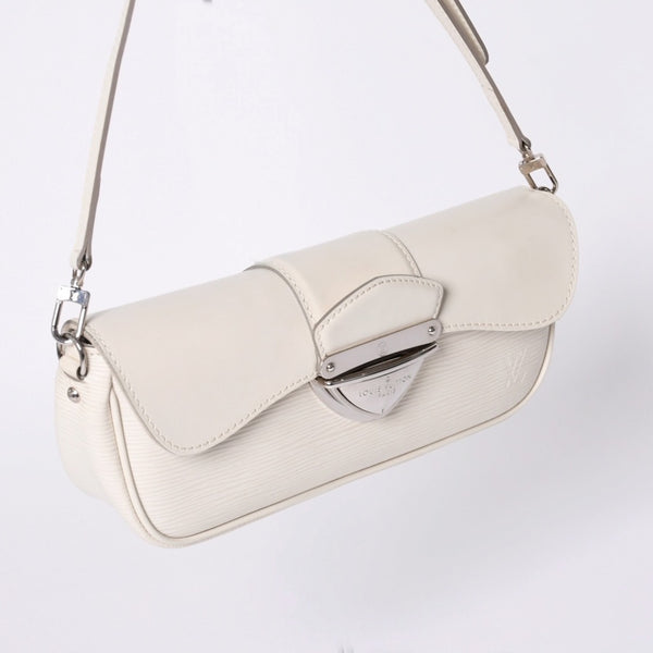 LOUIS VUITTON ルイヴィトン エピ ポシェット モンテーニュ ワンショルダーバッグ M5929J ホワイト シルバー金具 美品 中古 4a000921