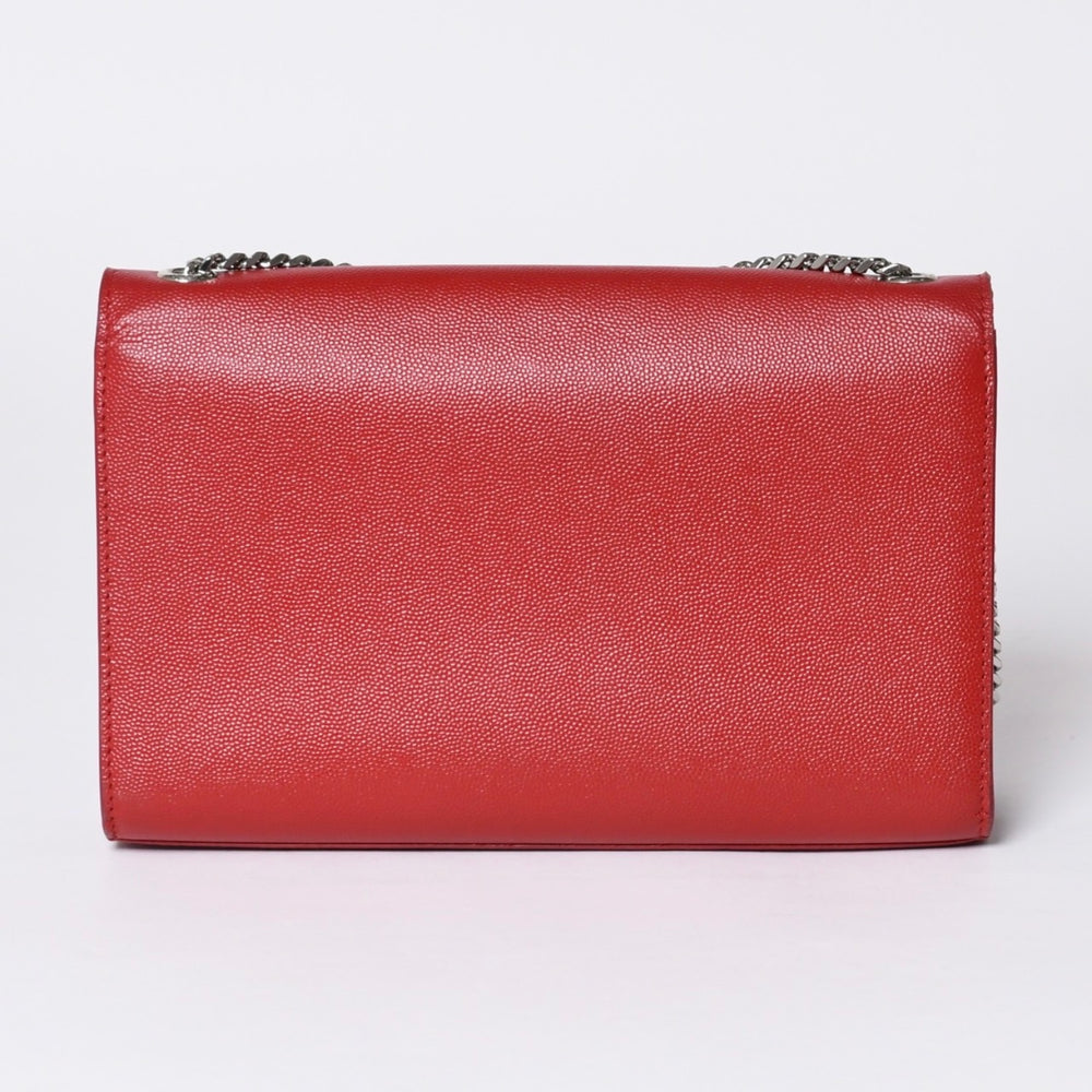 SAINT LAURENT サンローラン YSLロゴ 0518 Shoulder Bag ショルダーバッグ 斜め掛け レッド 美品 中古 4a000504