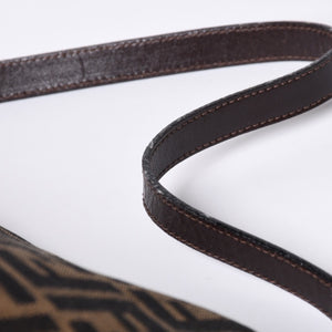 FENDI フェンディ マンマバケット ワンショルダーバッグ 26325 ズッカ柄 ブラウン シルバー金具 美品 中古 4a000403