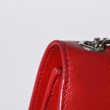 画像をギャラリービューアに読み込む, SAINT LAURENT サンローラン YSLロゴ 0518 Shoulder Bag ショルダーバッグ 斜め掛け レッド 美品 中古 4a000504