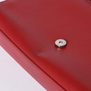 SAINT LAURENT サンローラン YSLロゴ 0518 Shoulder Bag ショルダーバッグ 斜め掛け レッド 美品 中古 4a000504
