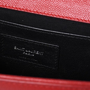 SAINT LAURENT サンローラン YSLロゴ 0518 Shoulder Bag ショルダーバッグ 斜め掛け レッド 美品 中古 4a000504