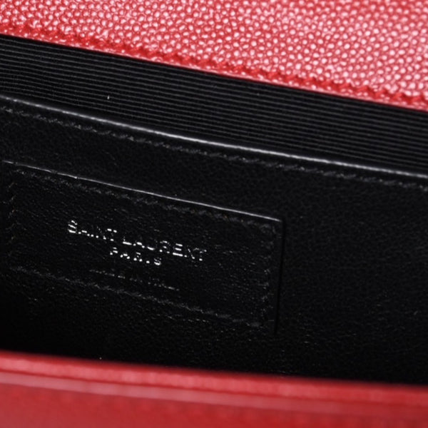SAINT LAURENT サンローラン YSLロゴ 0518 Shoulder Bag ショルダーバッグ 斜め掛け レッド 美品 中古 4a000504