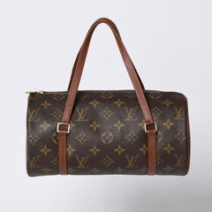 LOUIS VUITTON Papillon 26 Handbag Monogram M51366 Cylindrical Monogram Canvas Brown Good Condition Used 4a000411
