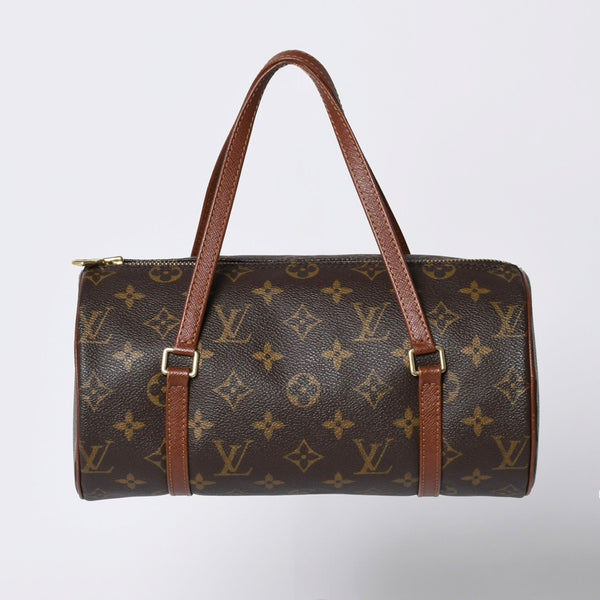 LOUIS VUITTON Papillon 26 Handbag Monogram M51366 Cylindrical Monogram Canvas Brown Good Condition Used 4a000411
