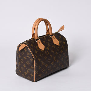 Very good condition LOUIS VUITTON Speedy 25 handbag M41528 Monogram PVC leather used 4a000590