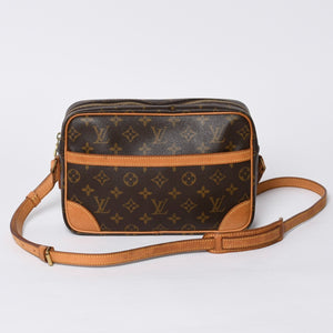 LOUIS VUITTON Monogram Trocadero 27 Shoulder Bag M51274 PVC Tanned Leather Brown Gold Hardware Good Condition Used 4a000601