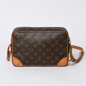 LOUIS VUITTON Monogram Trocadero 27 Shoulder Bag M51274 PVC Tanned Leather Brown Gold Hardware Good Condition Used 4a000601
