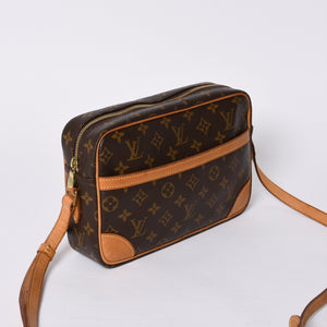 LOUIS VUITTON Monogram Trocadero 27 Shoulder Bag M51274 PVC Tanned Leather Brown Gold Hardware Good Condition Used 4a000601