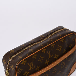 LOUIS VUITTON Monogram Trocadero 27 Shoulder Bag M51274 PVC Tanned Leather Brown Gold Hardware Good Condition Used 4a000601