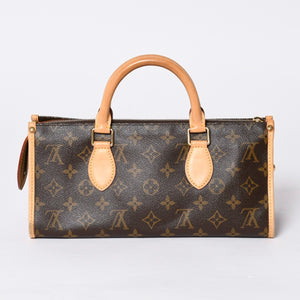 極美品 LOUIS VUITTON ルイヴィトン モノグラム ポパンクール ハンドバッグ M40009 ロゴ モノグラムキャンバス ブラウン 中古 4a000412