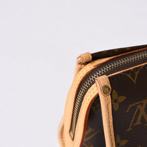 極美品 LOUIS VUITTON ルイヴィトン モノグラム ポパンクール ハンドバッグ M40009 ロゴ モノグラムキャンバス ブラウン 中古 4a000412