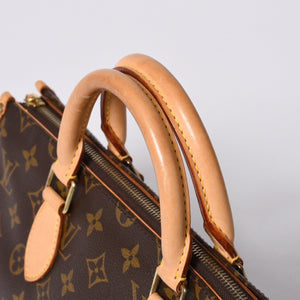 極美品 LOUIS VUITTON ルイヴィトン モノグラム ポパンクール ハンドバッグ M40009 ロゴ モノグラムキャンバス ブラウン 中古 4a000412