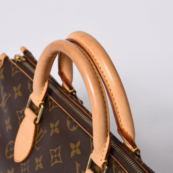 極美品 LOUIS VUITTON ルイヴィトン モノグラム ポパンクール ハンドバッグ M40009 ロゴ モノグラムキャンバス ブラウン 中古 4a000412