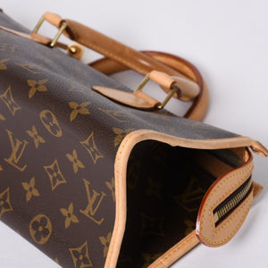 極美品 LOUIS VUITTON ルイヴィトン モノグラム ポパンクール ハンドバッグ M40009 ロゴ モノグラムキャンバス ブラウン 中古 4a000412
