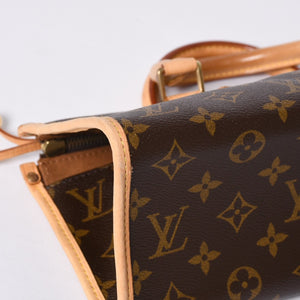 極美品 LOUIS VUITTON ルイヴィトン モノグラム ポパンクール ハンドバッグ M40009 ロゴ モノグラムキャンバス ブラウン 中古 4a000412