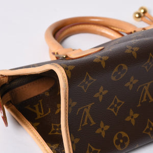 極美品 LOUIS VUITTON ルイヴィトン モノグラム ポパンクール ハンドバッグ M40009 ロゴ モノグラムキャンバス ブラウン 中古 4a000412