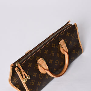 極美品 LOUIS VUITTON ルイヴィトン モノグラム ポパンクール ハンドバッグ M40009 ロゴ モノグラムキャンバス ブラウン 中古 4a000412