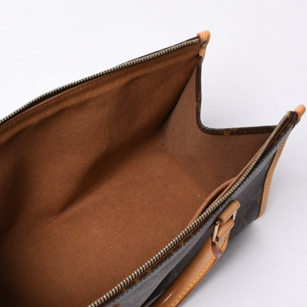 極美品 LOUIS VUITTON ルイヴィトン モノグラム ポパンクール ハンドバッグ M40009 ロゴ モノグラムキャンバス ブラウン 中古 4a000412