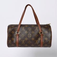 画像をギャラリービューアに読み込む, LOUIS VUITTON ルイヴィトン パピヨン26 ハンドバッグ モノグラム M51366 筒型 モノグラムキャンバス ブラウン 美品 中古 4a000411