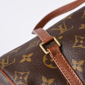 LOUIS VUITTON Papillon 26 Handbag Monogram M51366 Cylindrical Monogram Canvas Brown Good Condition Used 4a000411