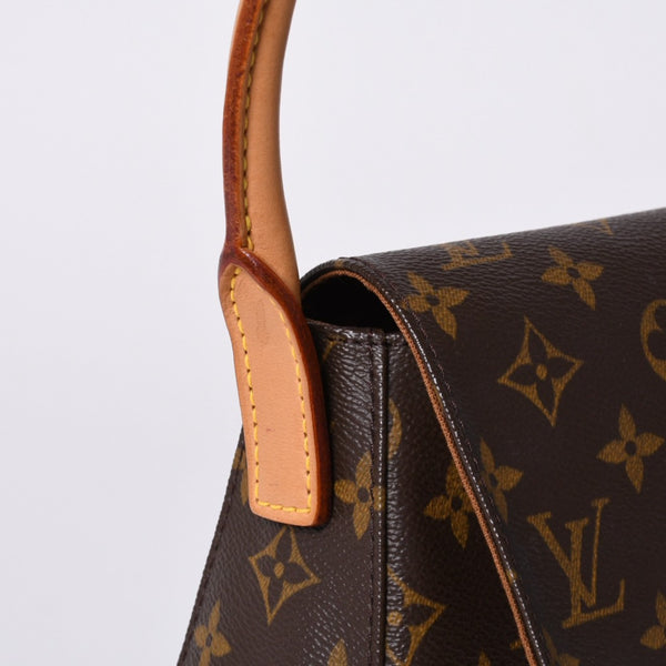 Very Good Condition LOUIS VUITTON Monogram Mini Looping Shoulder Bag M51147 PVC Leather Brown Used 4a000597