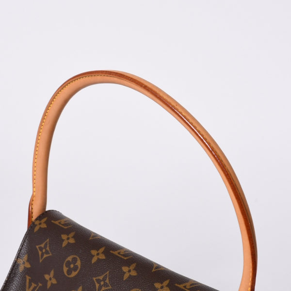 Very Good Condition LOUIS VUITTON Monogram Mini Looping Shoulder Bag M51147 PVC Leather Brown Used 4a000597