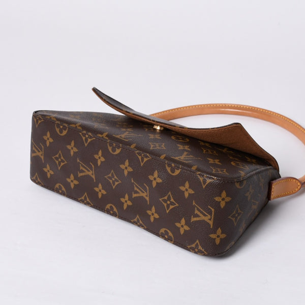 Very Good Condition LOUIS VUITTON Monogram Mini Looping Shoulder Bag M51147 PVC Leather Brown Used 4a000597