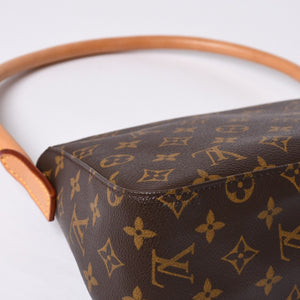 Very Good Condition LOUIS VUITTON Monogram Mini Looping Shoulder Bag M51147 PVC Leather Brown Used 4a000597