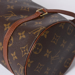 LOUIS VUITTON Papillon 26 Handbag Monogram M51366 Cylindrical Monogram Canvas Brown Good Condition Used 4a000411