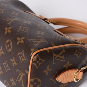 Very good condition LOUIS VUITTON Handbag Speedy Bandouliere 20 M46222 Leather PVC Brown Gold hardware Used 4a000575