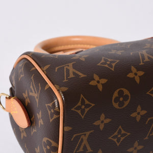 Very good condition LOUIS VUITTON Handbag Speedy Bandouliere 20 M46222 Leather PVC Brown Gold hardware Used 4a000575