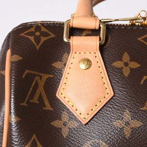 Very good condition LOUIS VUITTON Handbag Speedy Bandouliere 20 M46222 Leather PVC Brown Gold hardware Used 4a000575