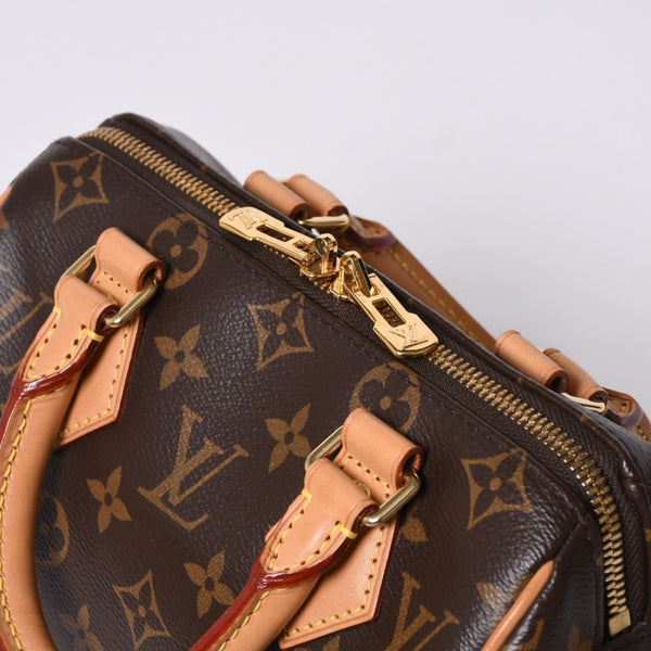 Very good condition LOUIS VUITTON Handbag Speedy Bandouliere 20 M46222 Leather PVC Brown Gold hardware Used 4a000575