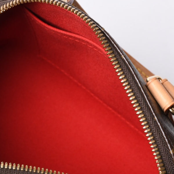 Very good condition LOUIS VUITTON Handbag Speedy Bandouliere 20 M46222 Leather PVC Brown Gold hardware Used 4a000575