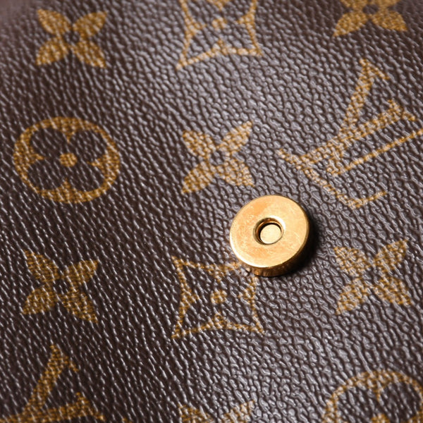 極美品 LOUIS VUITTON ルイヴィトン モノグラム ミニルーピング ショルダーバッグ M51147 PVC レザー ブラウン 中古 4a000596