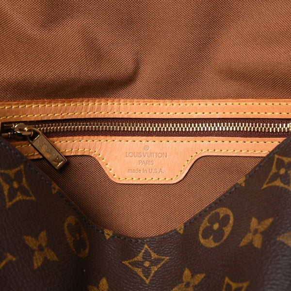 極美品 LOUIS VUITTON ルイヴィトン モノグラム ミニルーピング ショルダーバッグ M51147 PVC レザー ブラウン 中古 4a000596