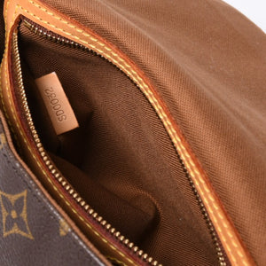 極美品 LOUIS VUITTON ルイヴィトン モノグラム ミニルーピング ショルダーバッグ M51147 PVC レザー ブラウン 中古 4a000596